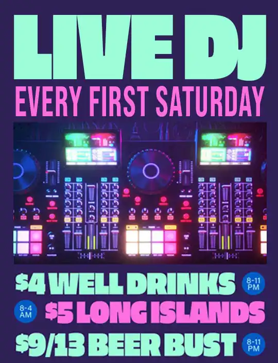 Live DJ First Saturday - December 2
